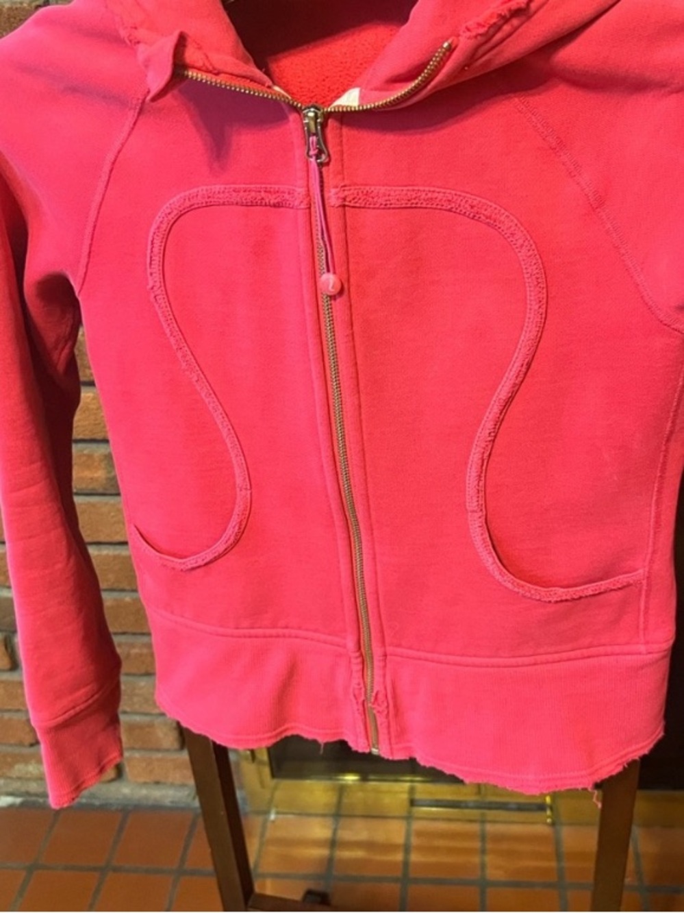lululemon athletica Bright Pink Hooded Zip Sweatshirt